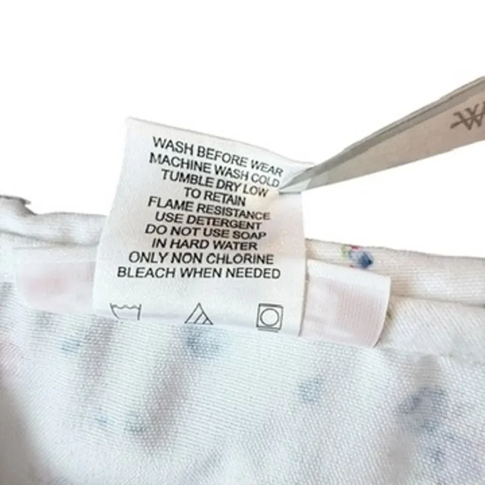 American Girl Emily Pajama Top for Girls M Retired White Floral Vintage 2006 Y2K